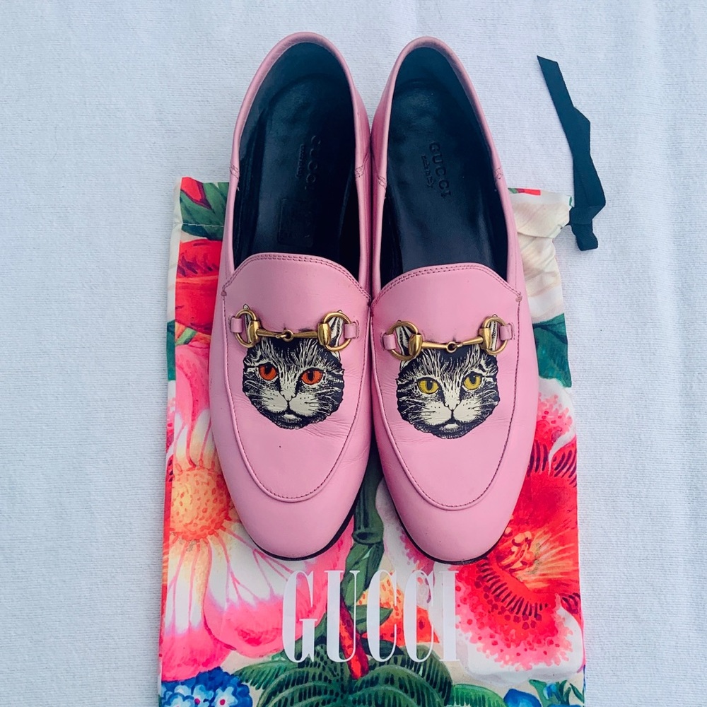 Limited Edition Gucci Brixton Cat Loafers 38.5